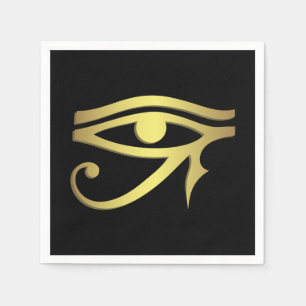 Eye of horus Egyptian symbol black Napkin