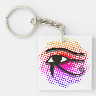 Eye Of Horus Egyptian Symbol Colourful Vortex Key Ring