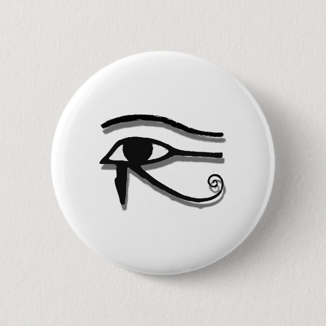 Eye Of Horus Egyptian Symbol Ink Drawing 6 Cm Round Badge (Front)