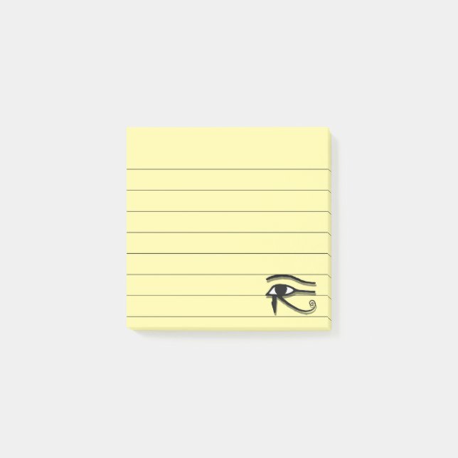 Eye Of Horus Egyptian Symbol Ink Drawing Lined 3x3 Post-it Notes (Front)