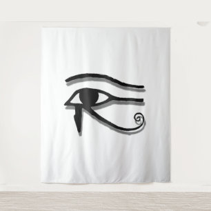 Eye Of Horus Egyptian Symbol Ink Drawing Tapestry