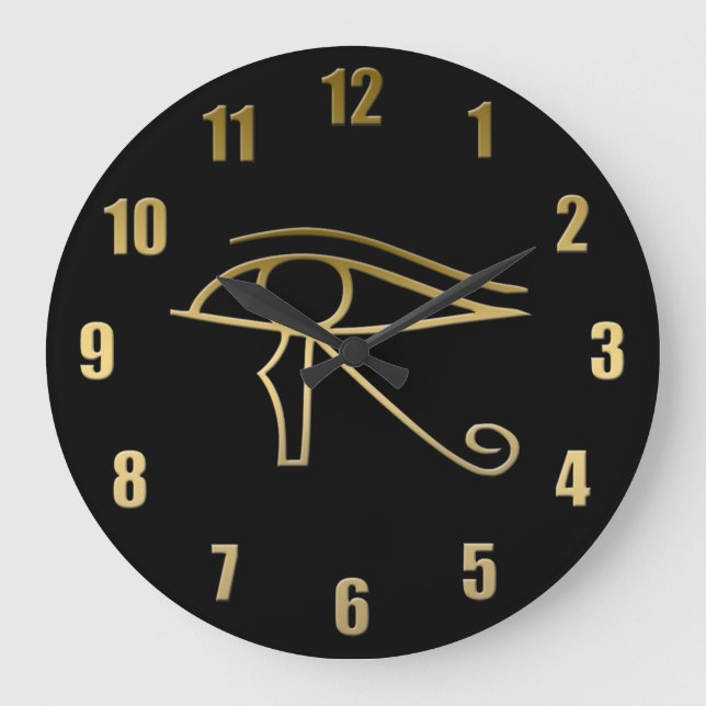 Eye of Horus Egyptian symbol Large Clock (Front)