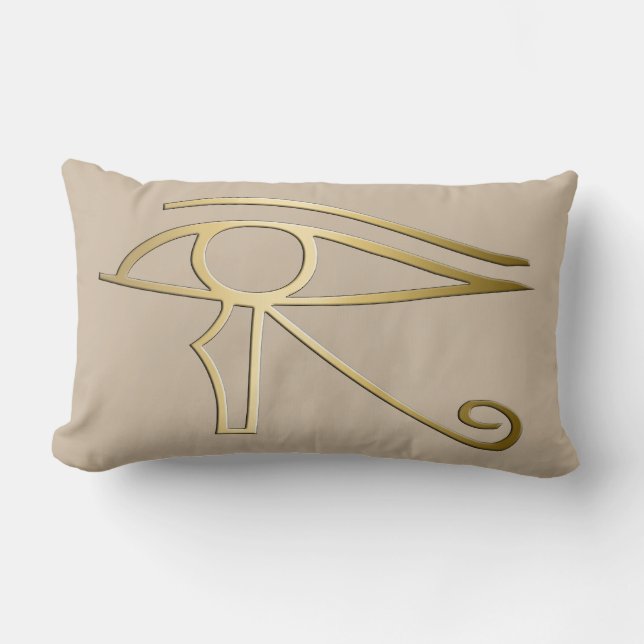 Eye of Horus Egyptian symbol Lumbar Cushion (Front)