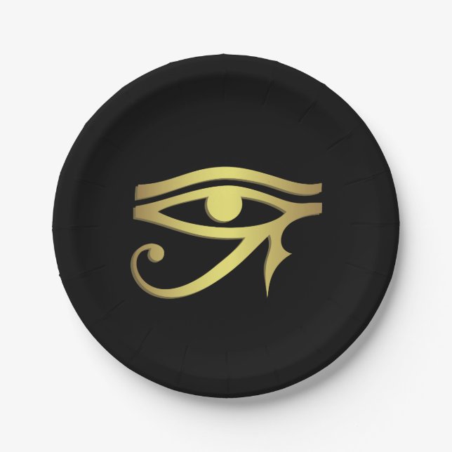 Eye of horus Egyptian symbol Paper Plate (Front)