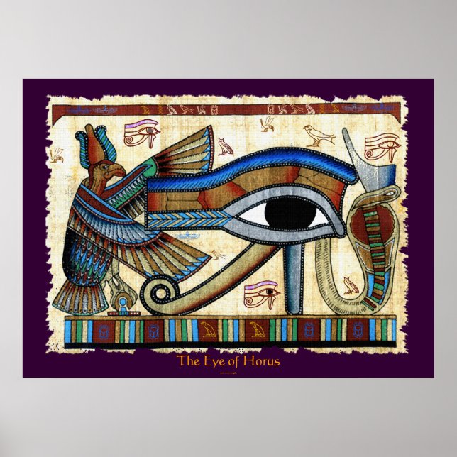 EYE OF HORUS Egyptian Wadjet Art Poster (Front)