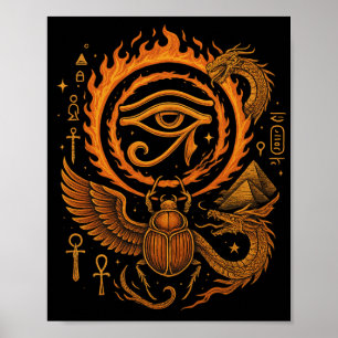 🔥 Eye of Horus – Fire Awakens Egyptian Poster