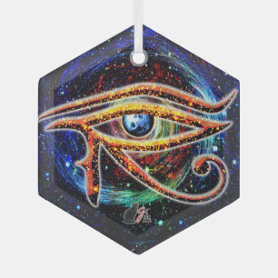 Eye Of Horus Glass Tree Decoration