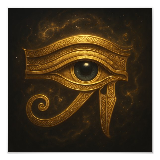 Eye of Horus Gold Egyptian Wall Art (Front)