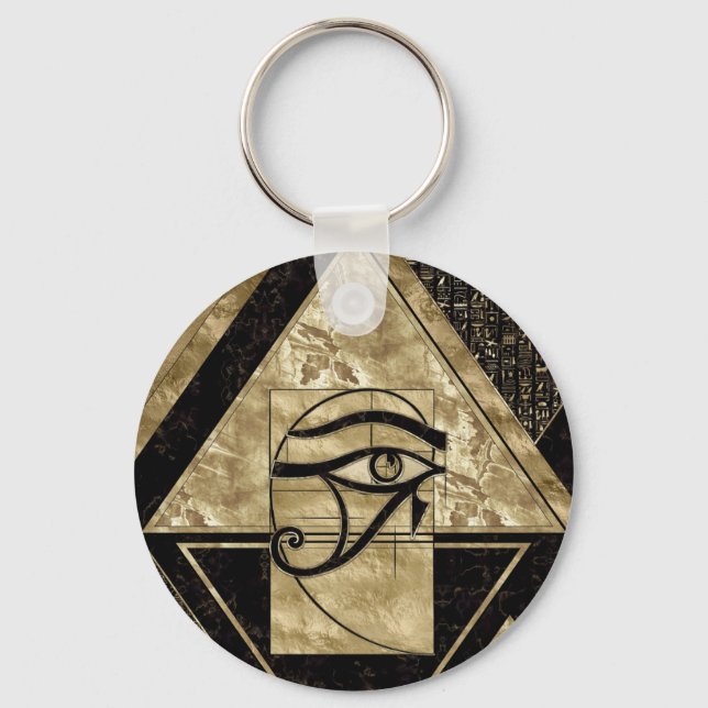 Eye of Horus - Golden Ratio Key Ring (Front)