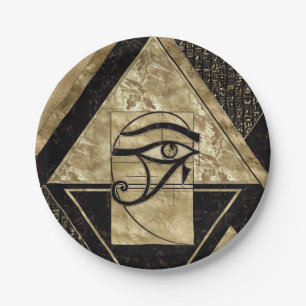 Eye of Horus - Golden Ratio Paper Plate
