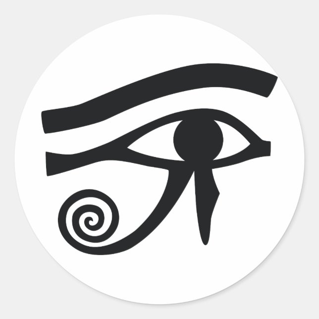 Eye of Horus Hieroglyphic Classic Round Sticker (Front)