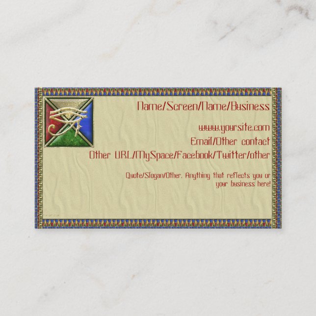 Eye of Horus Introduction Cards (Front)