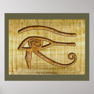 Eye of Horus on Papyrus-effect Egyptian Art Poster