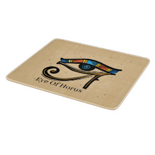 Eye Of Horus on papyrus, Egyptian hieroglyphs  Cutting Board