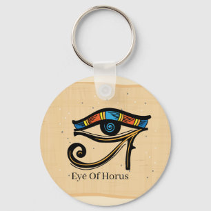 Eye Of Horus on papyrus, Egyptian hieroglyphs  Key Ring