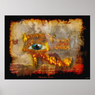 Eye of Horus Sacred Egyptian Art Poster