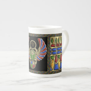Eye of Horus Scarab Bone China Mug