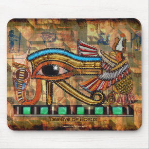 EYE OF HORUS, WADJET Egyptian Art Mousepad