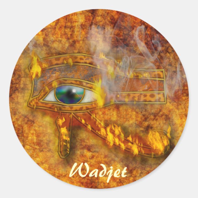 Eye of Horus Wadjet Egyptian Art Stickers (Front)