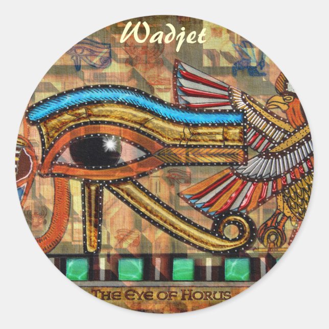EYE OF HORUS Wadjet Egyptian Art Stickers (Front)