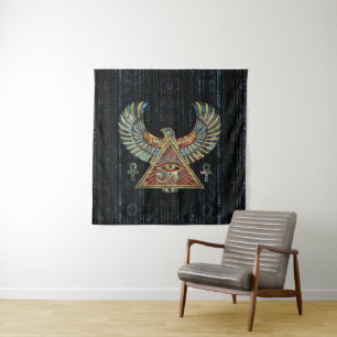 Eye of Horus - Wadjet Gemstone and Gold Tapestry