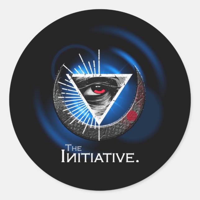 Eye of Initiative Blue Art Sticker (Front)