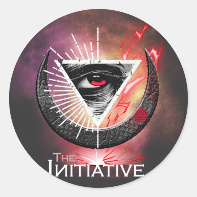 Eye Of Initiative Cosmic Basic  Classic Round Sticker (Front)