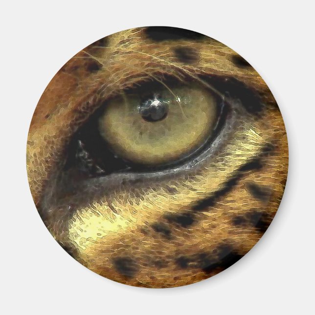 EYE OF JAGUAR Round Magnet (Front)