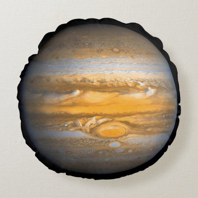 Eye of Jupiter Planet Globe Round Round Cushion (Front)