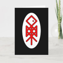 Eye of Odin Viking Bindrune Greeting Card