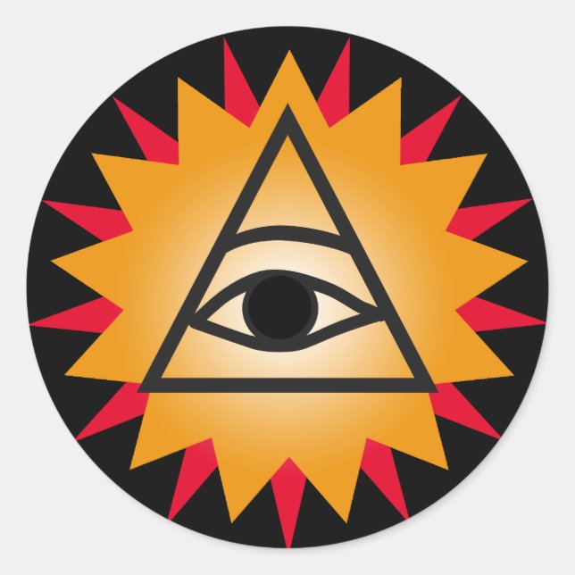 Eye of Providence Classic Round Sticker (Front)