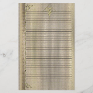 Eye of Providence Lined Goldtone Stationary Stationery
