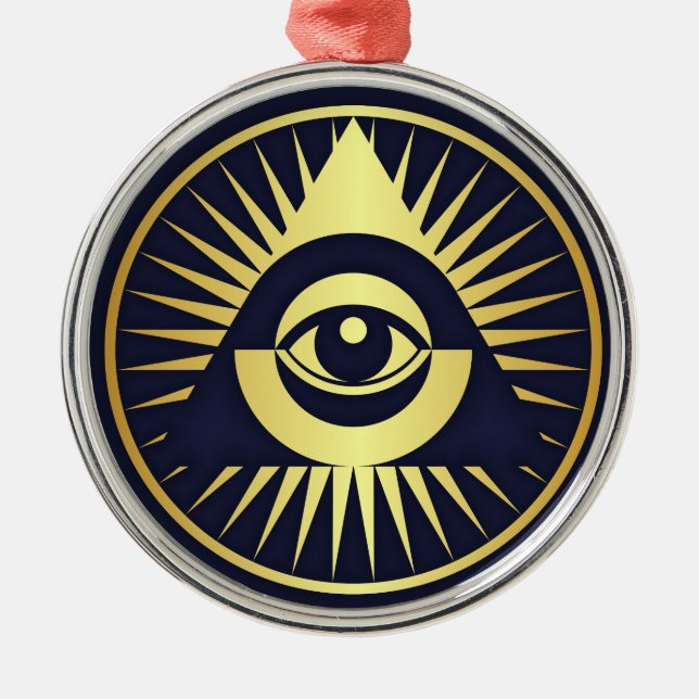 Eye of Providence Metal Ornament (Front)