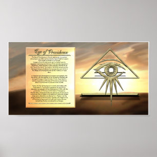 Eye of Providence Sunburst Information Poster