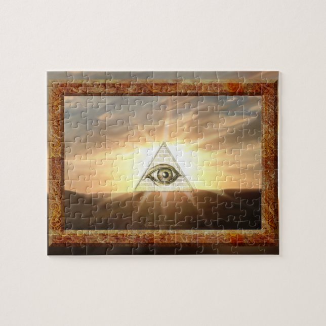 Eye of Providence Sunburst Jigsaw Puzzle (Horizontal)