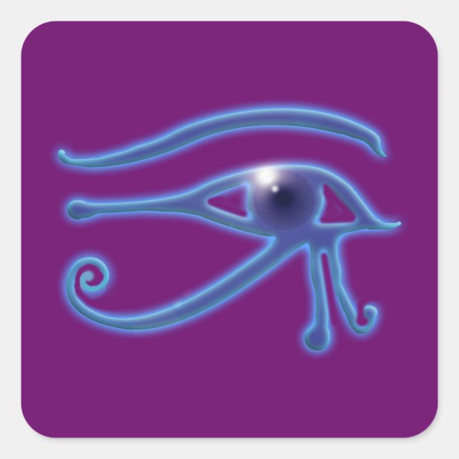 Eye of Ra Ancient Egyptian Wadjet Symbol Square Sticker (Front)