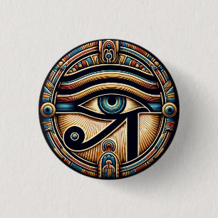 Eye of Ra – Ancient Symbol of Power 3 Cm Round Badge