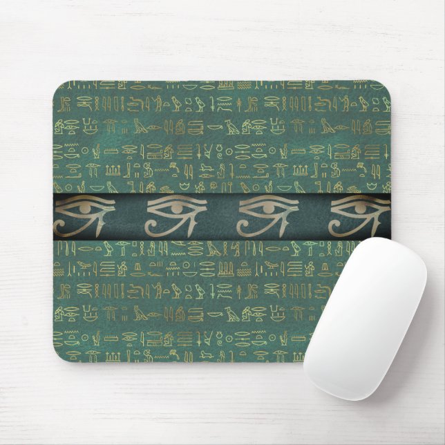 Eye of Ra Egyptian Hieroglyphs Chic  Mouse Pad (With Mouse)