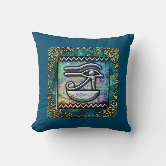 Eye of Ra Egyptian Old Art Cushion (Front)
