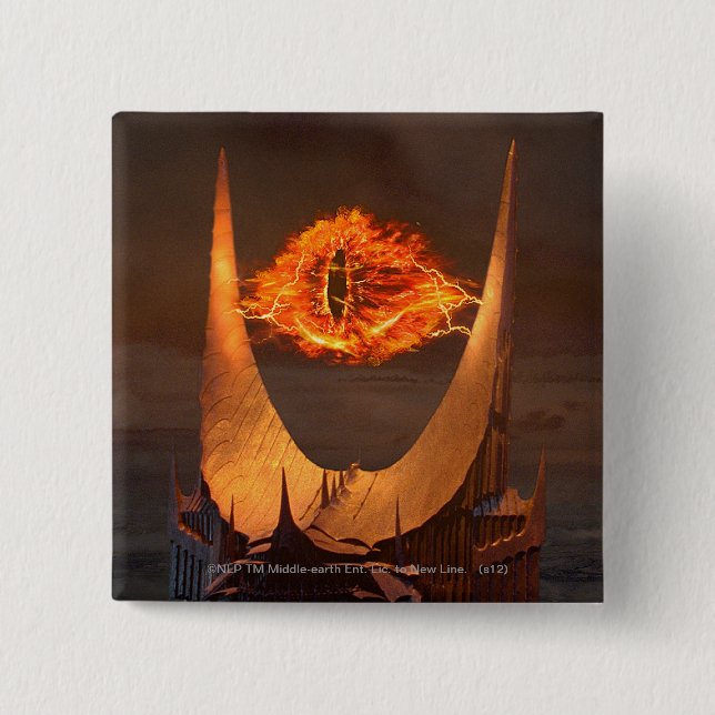 Eye of Sauron tower 15 Cm Square Badge (Front)
