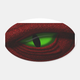 Eye of the Dragon Oval Sticker
