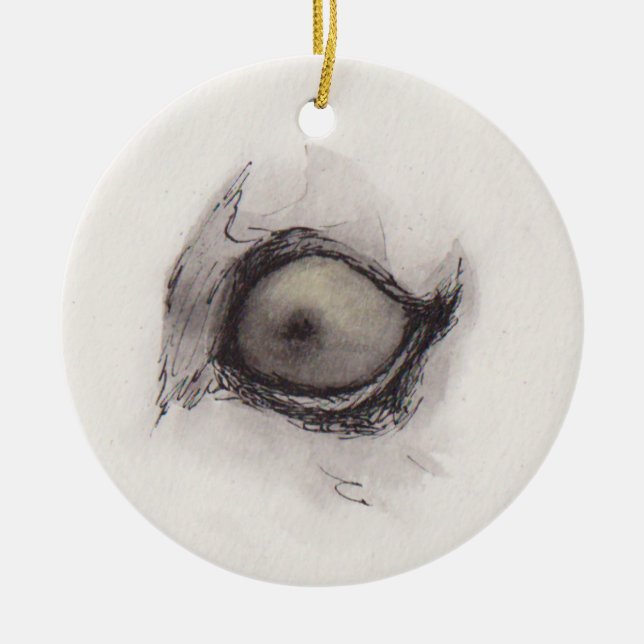 Eye of the Hyena – Gaze Collection Ceramic Ornament (Front)