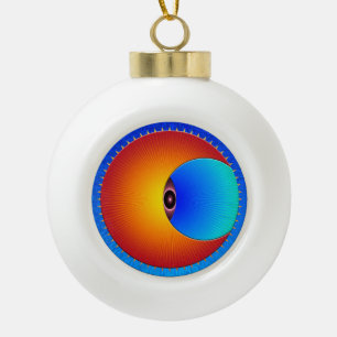 Eye Of The Sun Ceramic Ball Ornament