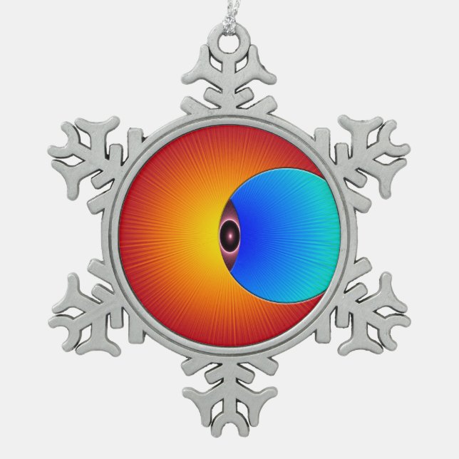 Eye Of The Sun Snowflake Ornament (Front)