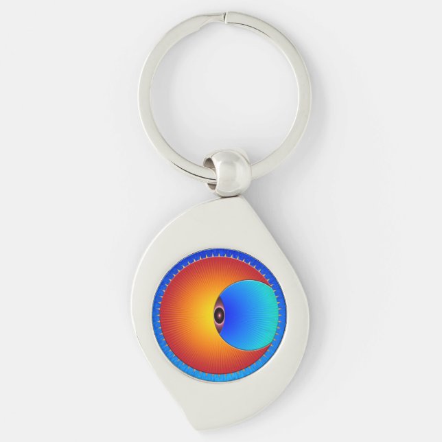 Eye Of The Sun Swirl Keychain (Front)