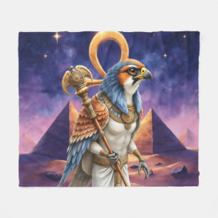 Eye of the Sun – The Eternal Falcon of the Desert Fleece Blanket