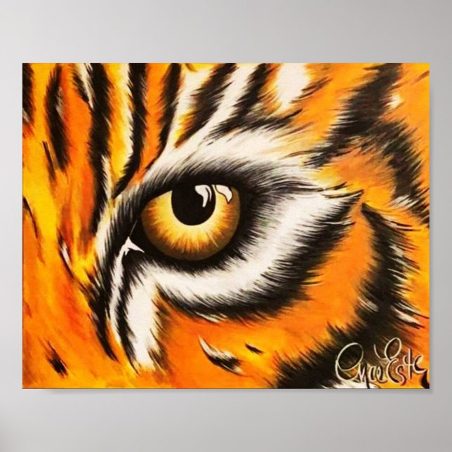 Eye of the Tiger 8x10 Print art by Noel Estes (Front)