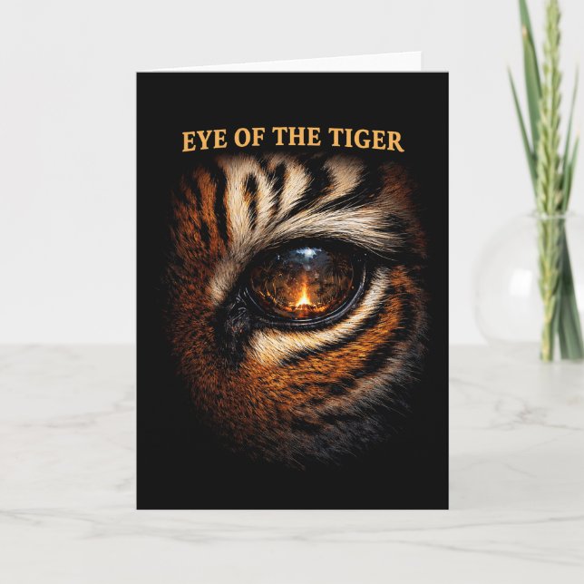 Eye of the Tiger Holiday Card (Front)