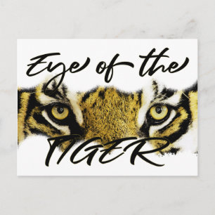 Eye of the tiger, motivational, inspirational postcard