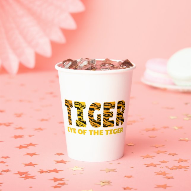 Eye of the Tiger Paper Cups (Insitu)